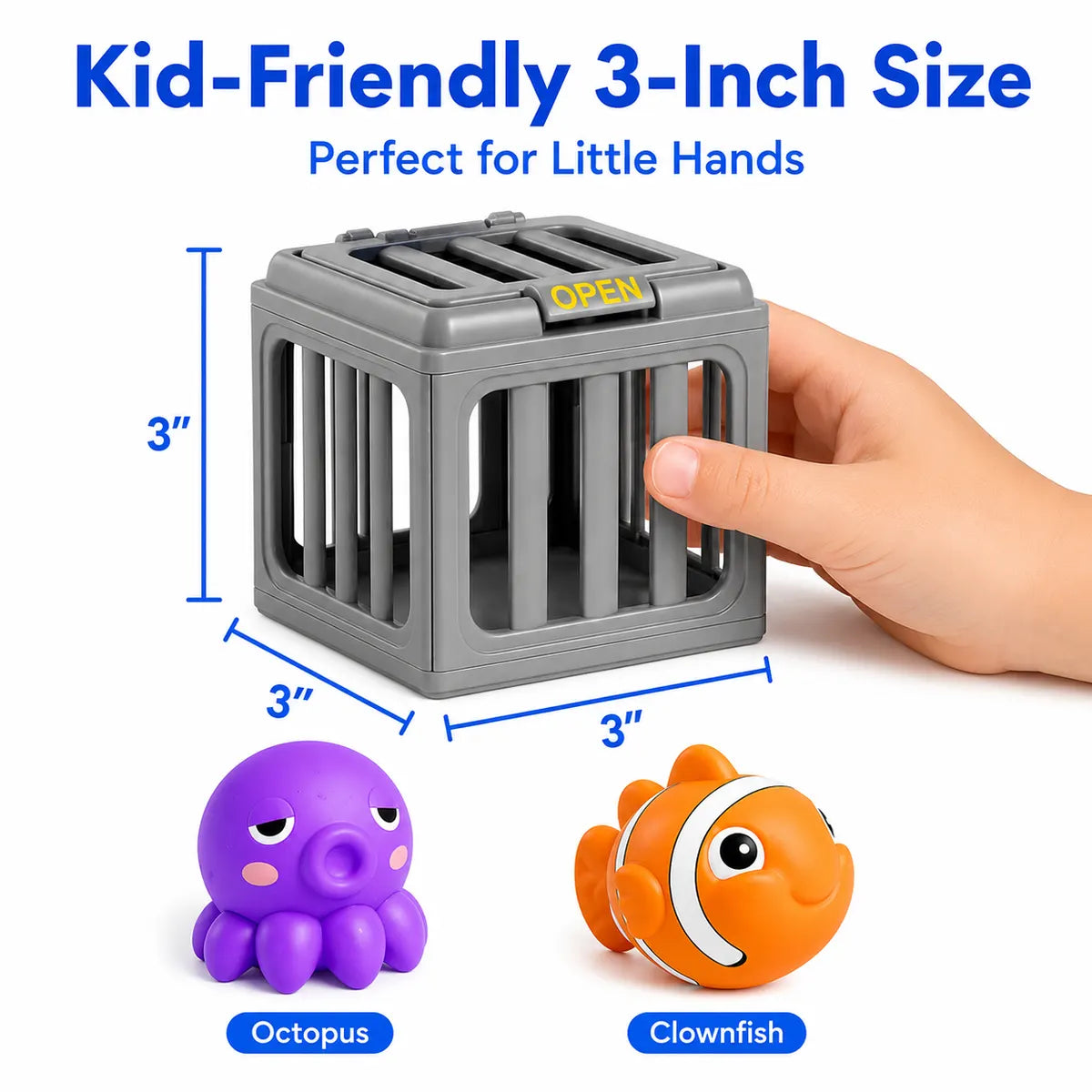 Ocean Rescue Set ๐ฆ ๐ Ocean Animal Pool Diving Toy Set - Toss, Dive, Press & Rescue