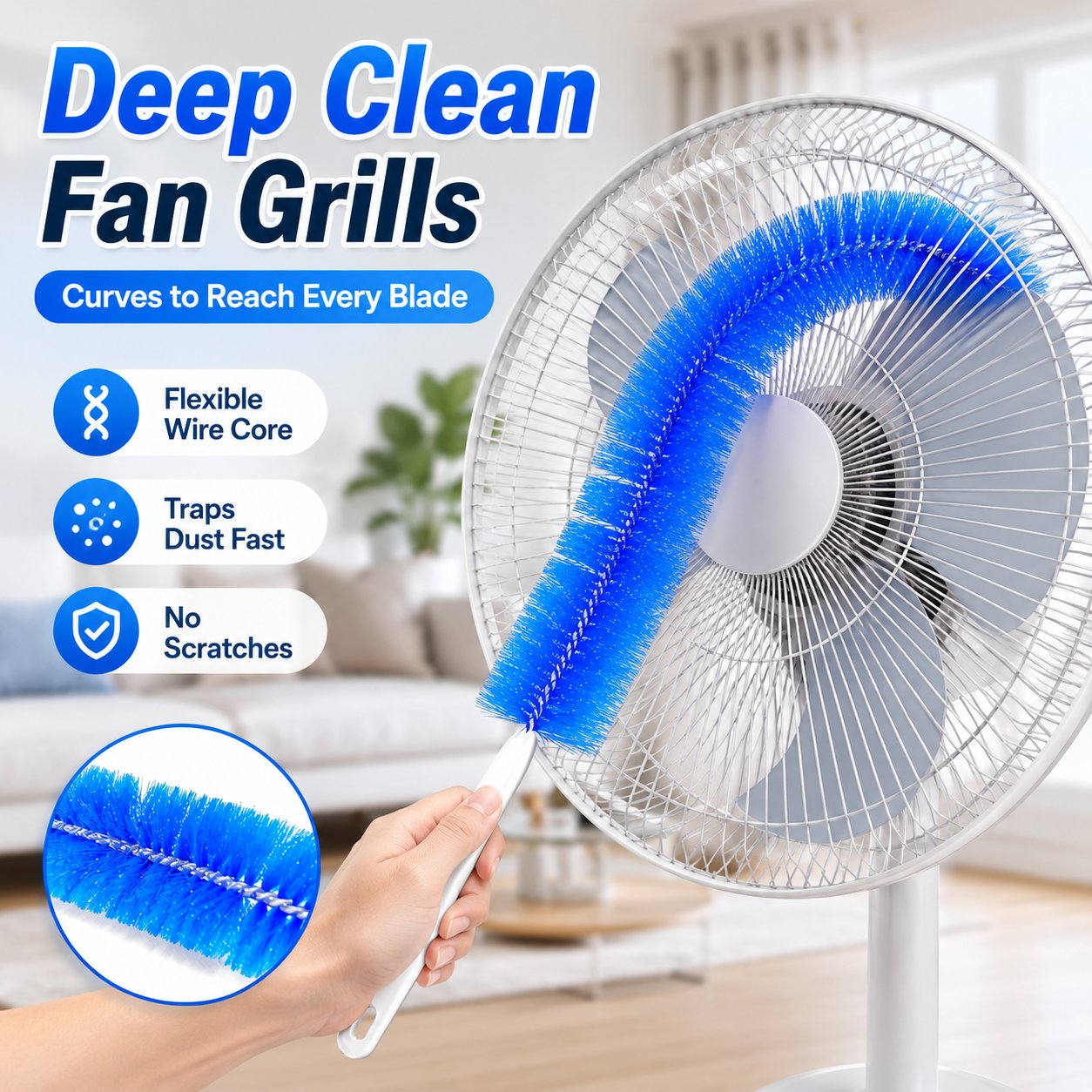 💖 Best Seller! 💧3 Counts Bendable Microfiber Head,Reusable Dust Remover