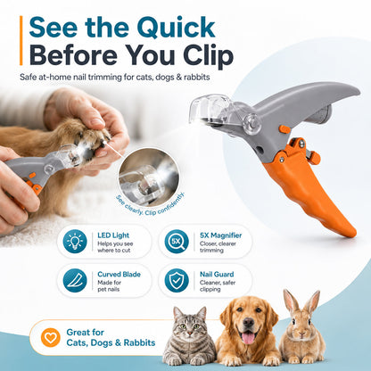 Billhol® LED Pet Nail Clipper paw clip The LED Nail Clipper That Helps You See Before You Cut
