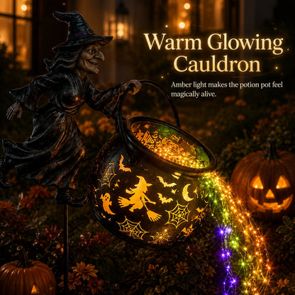 🔥Last Day 50% OFF🎃Halloween Witch Cauldron Garden Light