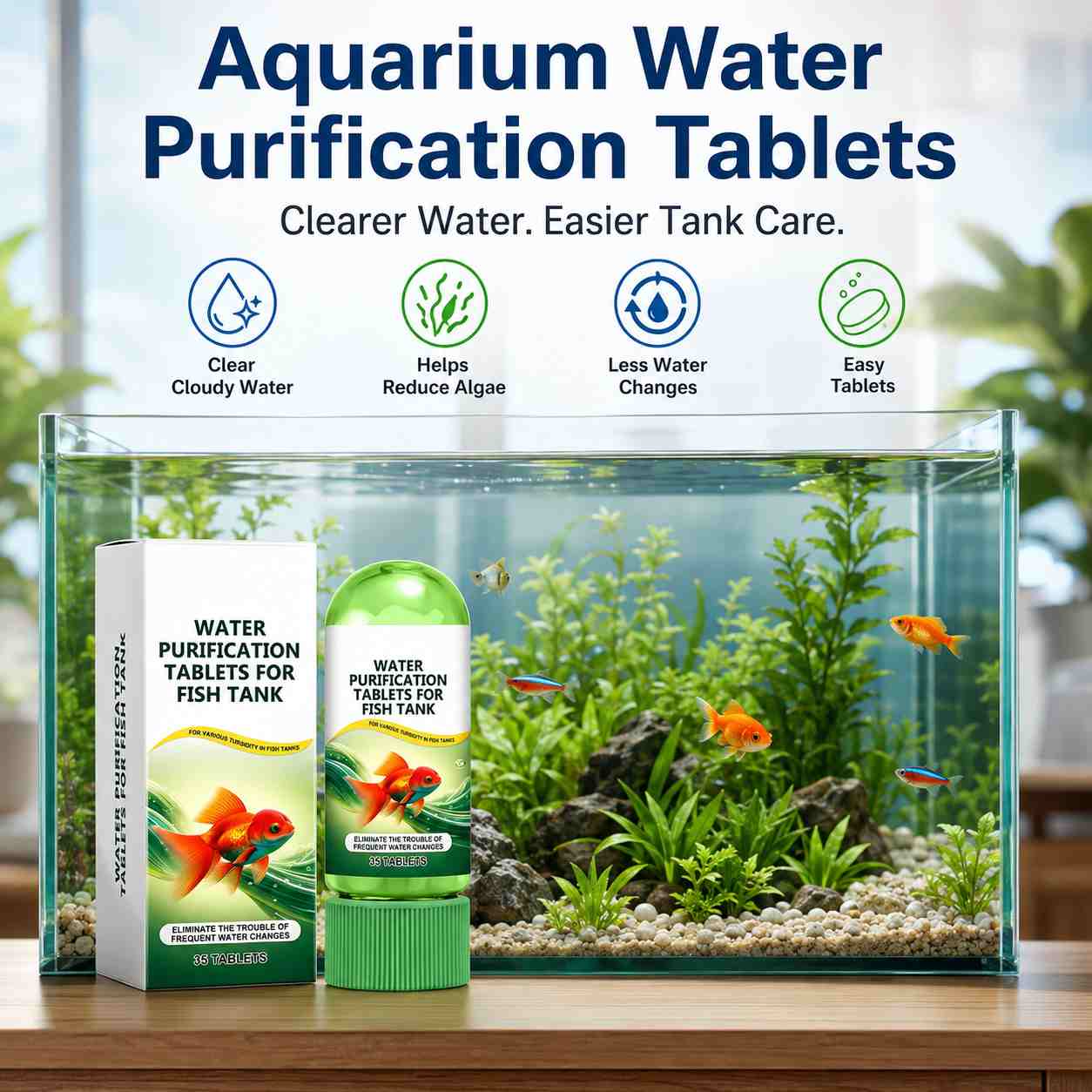 🔥Day Sale 50% OFF🔥Beddys® Aquarium-Specific Water Purification Tablets – Clearer Water, Easier Tank Care