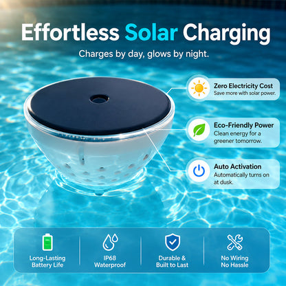 SOLAR FLOATING POOL LIGHT 🌊 ☀️ With Colorful Fish Projection