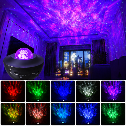 🌈2026 HOT SALE🥳💥LAST DAY 50% OFF! Bluetooth Music Rotating Star Projector Night Light