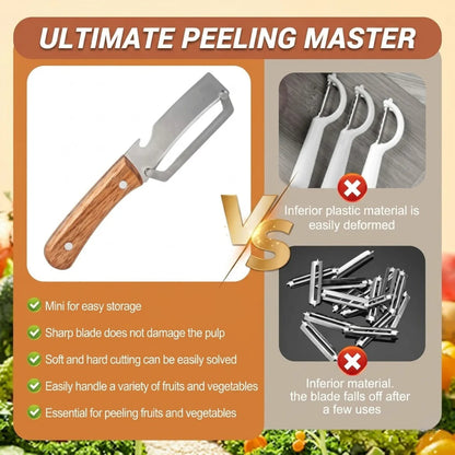 🥒 LIMITED TIME DISCOUNT: Save 49.8% ⚡ Ultra-Sharp Stainless Steel Multi-Peeler – Heavy-Duty, Wide Blade, with Built-in Bottle Opener