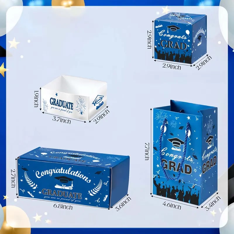 🔥Last Day 75% OFF🔥2026 Graduation Explosion Pop Gift Box 🎓 Surprise Bounce Cash Box Grad Party Gift Bag Set