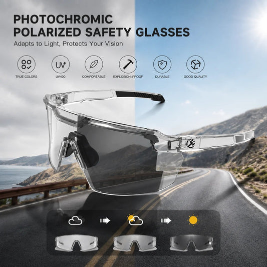 ☀️Oneswear® UV400 Photochromic Polarized Safety Glasses – 🥇Impact Resistant Outdoor Sports & Work Eyewear