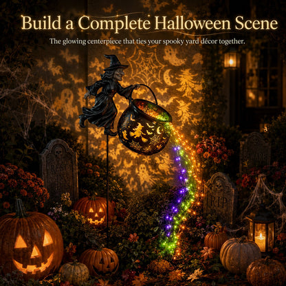 🔥Last Day 50% OFF🎃Halloween Witch Cauldron Garden Light