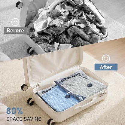 💞⚡50K+ SOLD!👵🧳  Cordless Vacuum Storage Set, 140L/min pump. Shrinks clothes, saves space. Waterproof & reusable. Holiday essential. 🎒