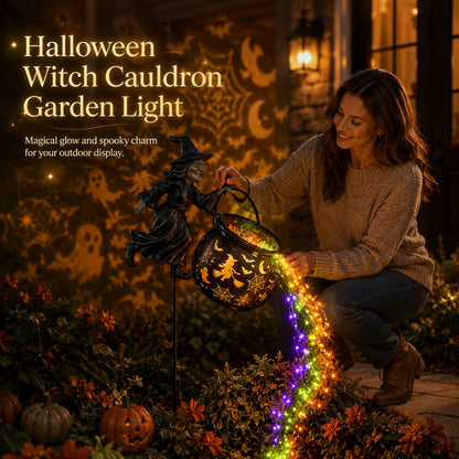 🔥Last Day 50% OFF🎃Halloween Witch Cauldron Garden Light