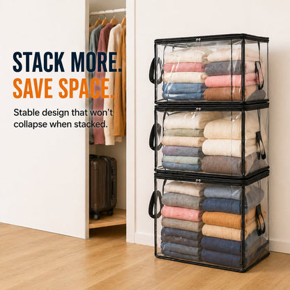 🎁💞LAST DAY 75% OFF ✨📦Beddys® Large Heavy-Duty Thick Plastic Clear Storage