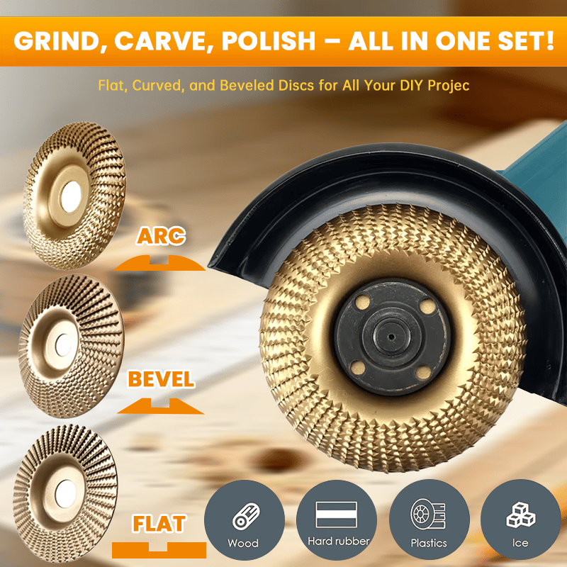 🔥Last Day 50% OFF🔥Heavy-Duty Wood Carving Disc Set