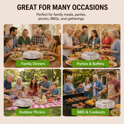 🌈2026 HOT SALE🥳💥 50% OFF! Home dining table & food container aluminum foil heat-retaining cover