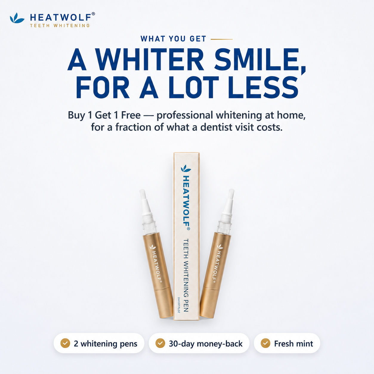 ✨ 🔥HEATWOLF® Pro Gold Whitening Pen – A Brighter-Looking Smile Starts Here | 50% OFF Today