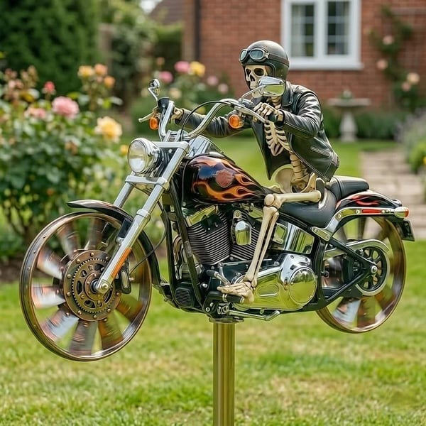 🔥Last Day - Beddys® 50% OFF🔥Skull Motorcycle Windmill