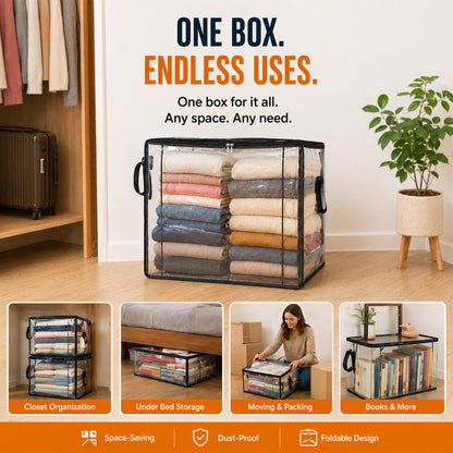 🎁💞LAST DAY 75% OFF ✨📦Beddys® Large Heavy-Duty Thick Plastic Clear Storage