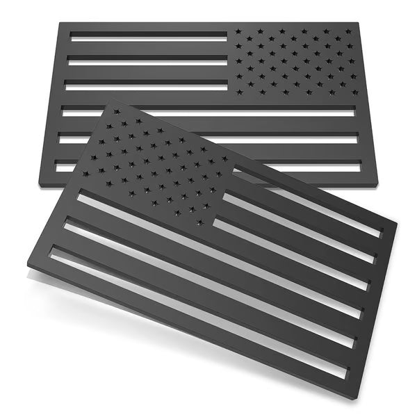 Beddys® 3D American Flag Emblem Decal - Aluminum Alloy Material (Not Plastic)