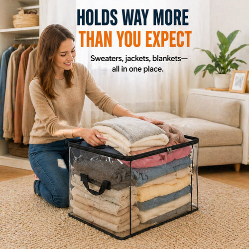 🎁💞LAST DAY 50% OFF ✨📦Beddys® Large Heavy-Duty Thick Plastic Clear Storage