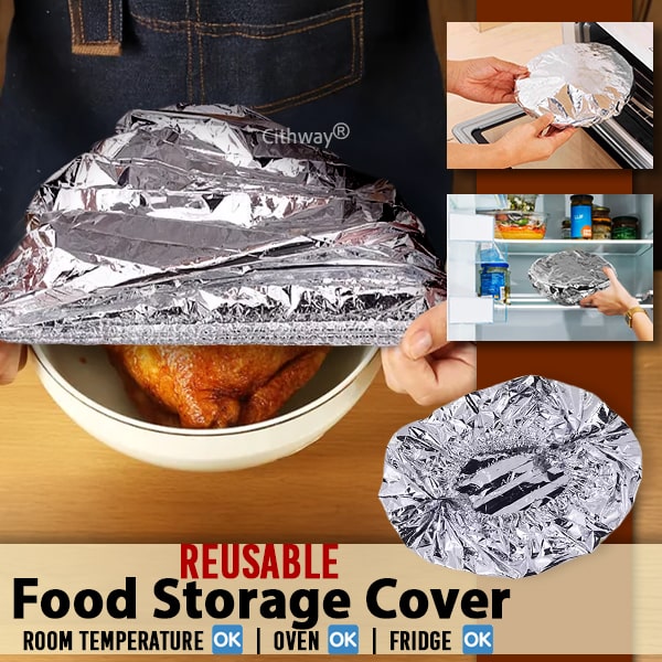 Cithway® Reusable Heat-Locking Aluminum Foil Food Cover