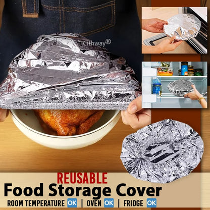 Cithway® Reusable Heat-Locking Aluminum Foil Food Cover