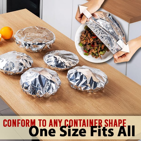 Cithway® Reusable Heat-Locking Aluminum Foil Food Cover
