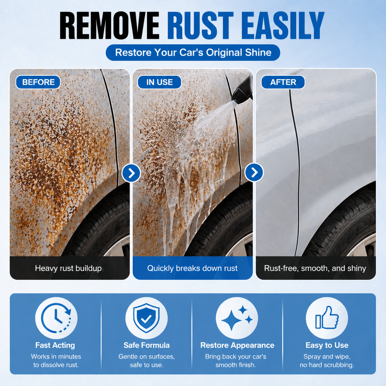 🚗LAST DAY 50% OFF 🛡️Beddys® Rust-preventing cleaning spray