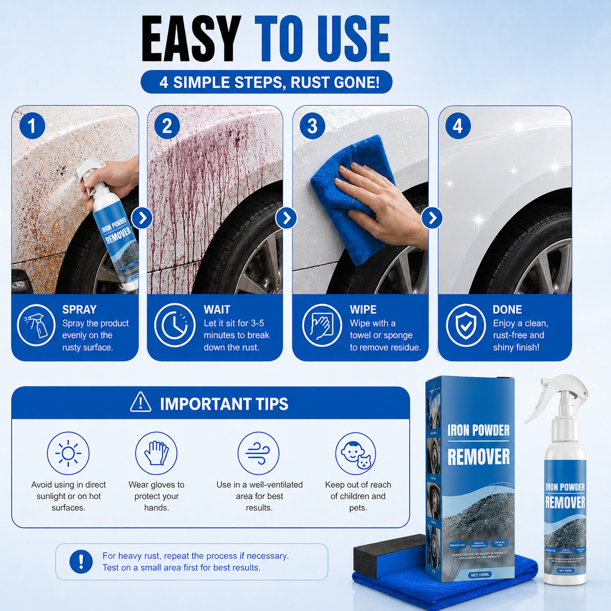 🚗LAST DAY 50% OFF 🛡️Beddys® Rust-preventing cleaning spray