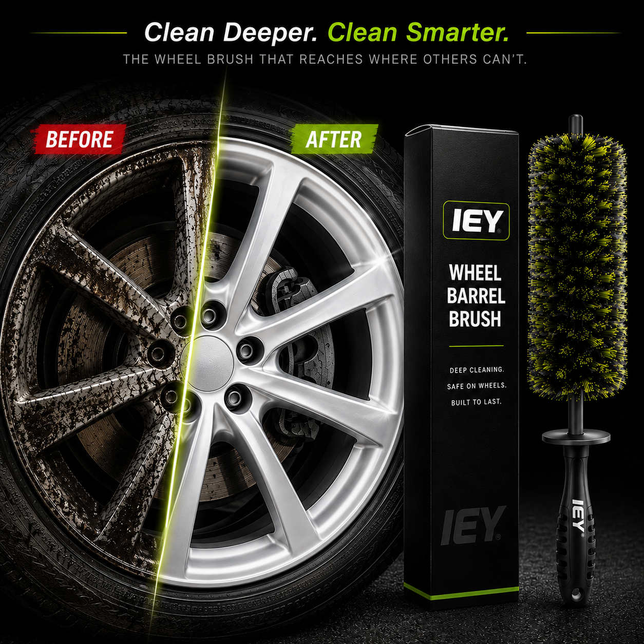 🔥LAST DAY 50% OFF 🛞 Premium Wheel Barrel Cleaning Brush – Deep Wheel & Rim Cleaning Tool