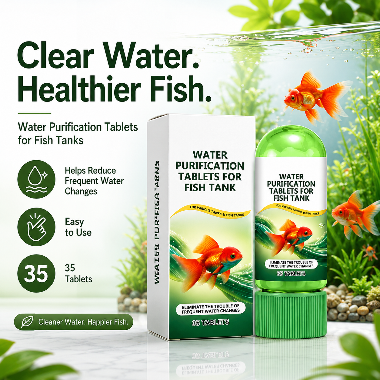 🔥Day Sale 50% OFF🔥Beddys® Aquarium-Specific Water Purification Tablets – Clearer Water, Easier Tank Care