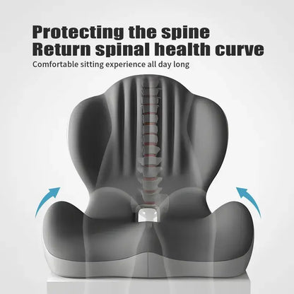 🔥LAST DAY 50% OFF Ergonomic Memory Foam Seat Cushion with Lumbar & Back Support, Relieves Back Pain, Reduces Pressure