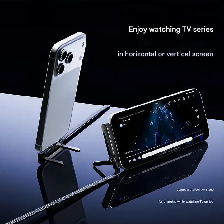 ⚡Official Store | 🔥Beddys® 2-in-1 Invisible Holder Charger Cable - 240W Fast Charging Cord with Built-In Phone Stand