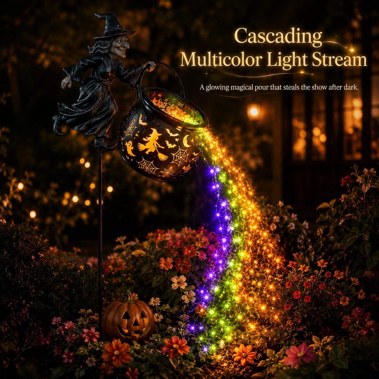 🔥Last Day 50% OFF🎃Halloween Witch Cauldron Garden Light
