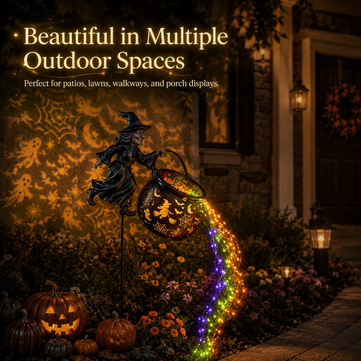🔥Last Day 50% OFF🎃Halloween Witch Cauldron Garden Light