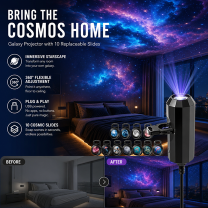 🌈2026 HOT SALE🥳💥 75% OFF! Plug-and-Play HD Galaxy & Ocean Projector Night Light🥳50,000+ Happy Users