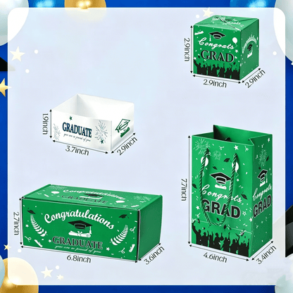 🔥Last Day 75% OFF🔥2026 Graduation Explosion Pop Gift Box 🎓 Surprise Bounce Cash Box Grad Party Gift Bag Set