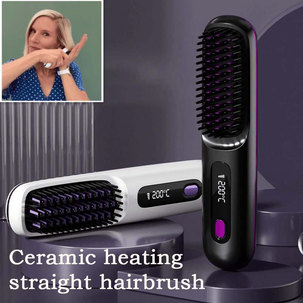 🎁Flash Sale(🚀50%OFF)🎁 Beddys® Cordless Ceramic Heated Hair Straightening Comb