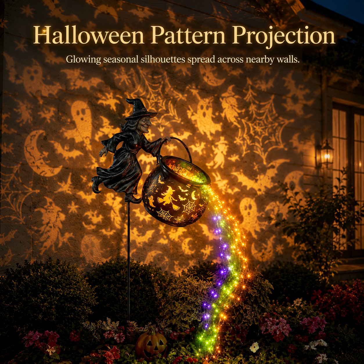 🔥Last Day 50% OFF🎃Halloween Witch Cauldron Garden Light