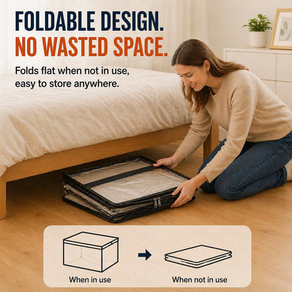 🎁💞LAST DAY 75% OFF ✨📦Beddys® Large Heavy-Duty Thick Plastic Clear Storage