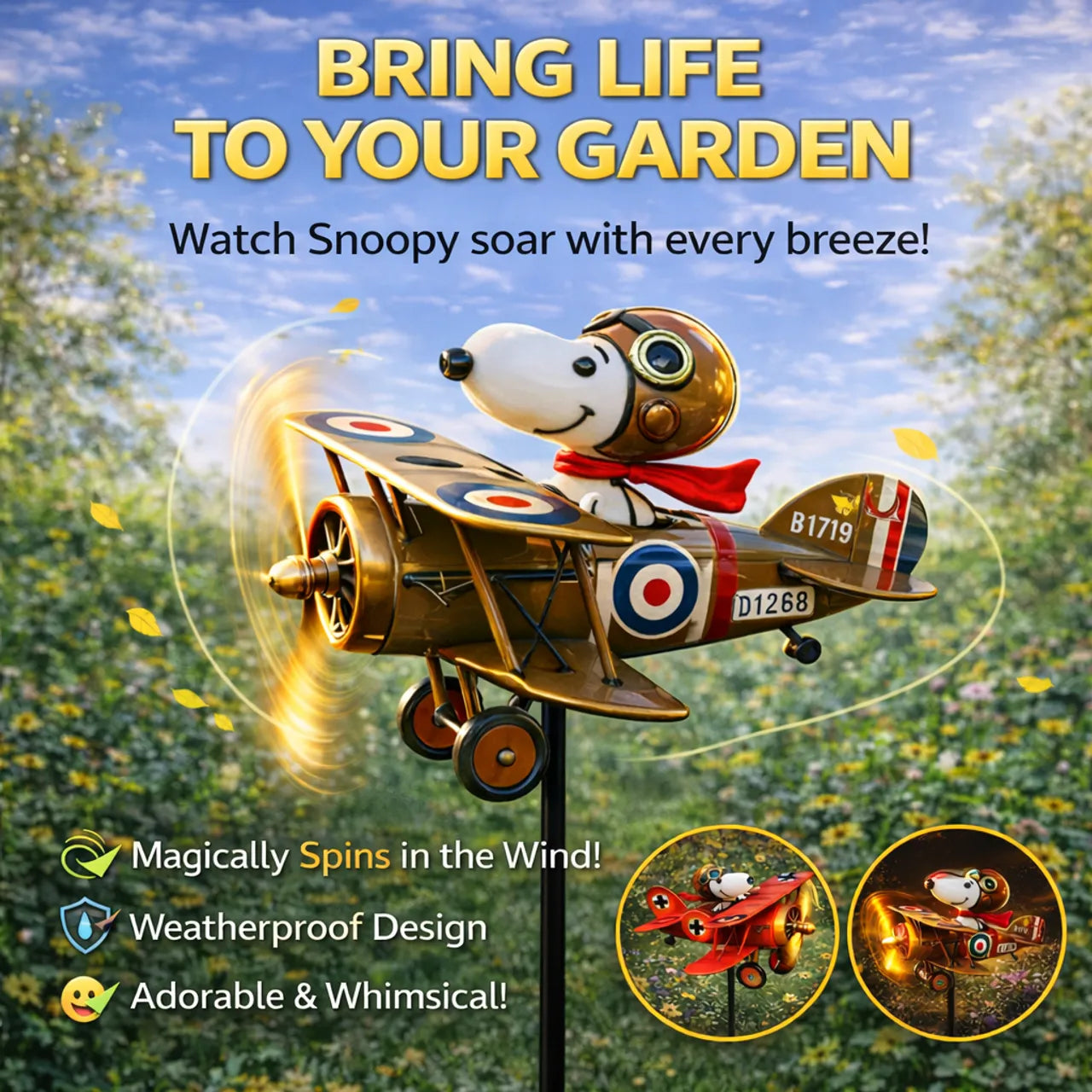 🔥LAST DAY - 50% OFF🎁Beddys® Pilot SNPY Garden Windmill