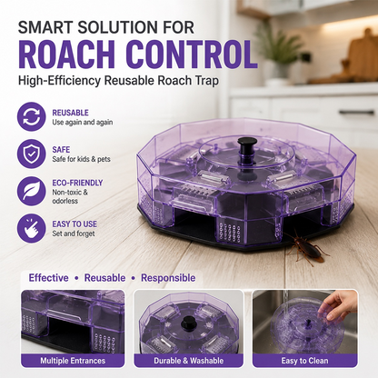 🔥Hot Sale 50% OFF🔥 No More Toxic Sprays! Reusable Roach Trap – Catch & Release (or Dispose) Safely