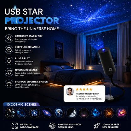 🌈2026 HOT SALE🥳💥 75% OFF! Plug-and-Play HD Galaxy & Ocean Projector Night Light🥳50,000+ Happy Users