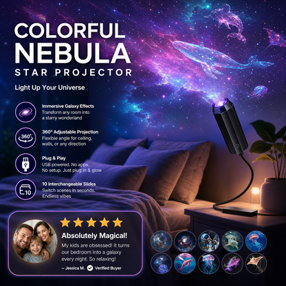 🌈2026 HOT SALE🥳💥 75% OFF! Plug-and-Play HD Galaxy & Ocean Projector Night Light🥳50,000+ Happy Users