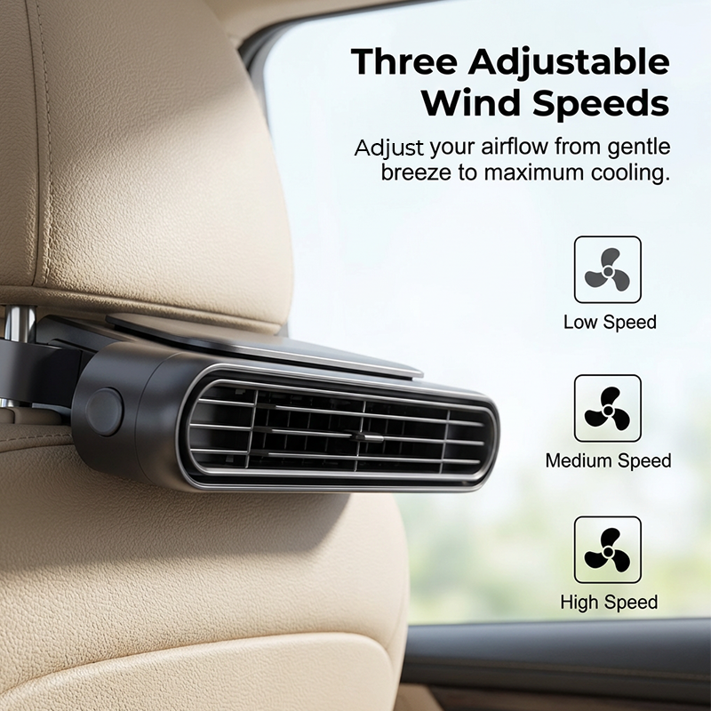 🔥LAST DAY SALE 49% OFF🏆Billhol® Car Seat Fan 🌬️ – 3-Speed Rechargeable Clip-On Fan with 3000mAh Battery 🔋 | USB-C Charging ⚡ for Cars 🚗, Golf Buggies 🛺 & Campervans 🏕️