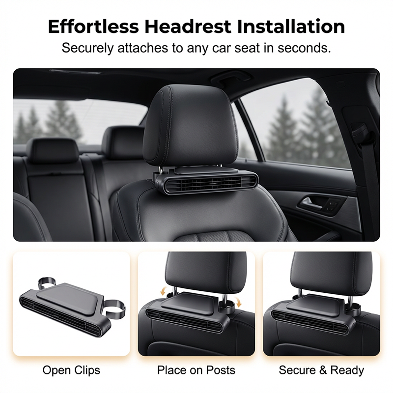 🔥LAST DAY SALE 49% OFF🏆Billhol® Car Seat Fan 🌬️ – 3-Speed Rechargeable Clip-On Fan with 3000mAh Battery 🔋 | USB-C Charging ⚡ for Cars 🚗, Golf Buggies 🛺 & Campervans 🏕️